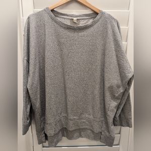 Eileen Fisher grey terry tunic sweater medium